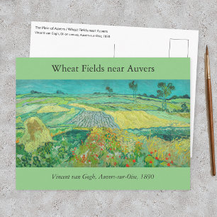 Cartão Postal Vincent van Gogh - Campos de Trigo perto de Auvers