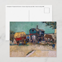 Cartão Postal Vincent Van Gogh - Caravanas, Acampamento Cigano p