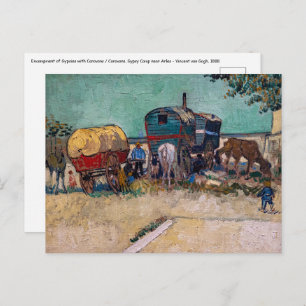 Cartão Postal Vincent Van Gogh - Caravanas, Campo de Ciganos per