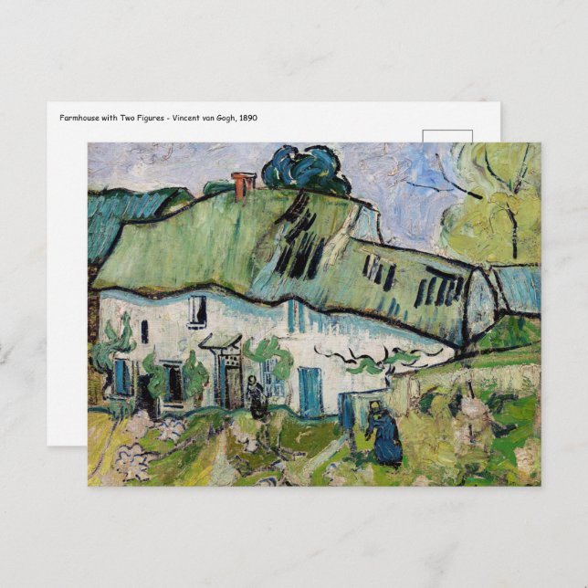Cartão Postal Vincent van Gogh - Casa de Campo com Duas Figuras (Frente/Verso)