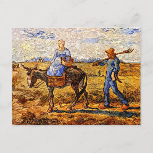 Cartão Postal Vincent Van Gogh - Casal de Camponeses Indo Trabal