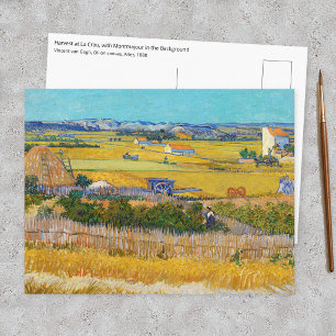 Cartão Postal Vincent van Gogh - Colheita em La Crau