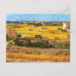 Cartão Postal Vincent Van Gogh - Colheita em La Crau Fine Art