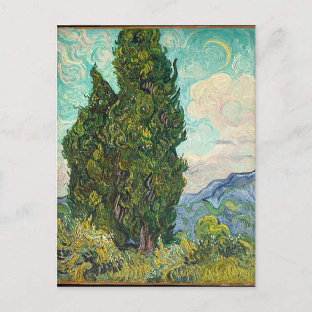 Cartão Postal Vincent Van Gogh Cypress (Frente)