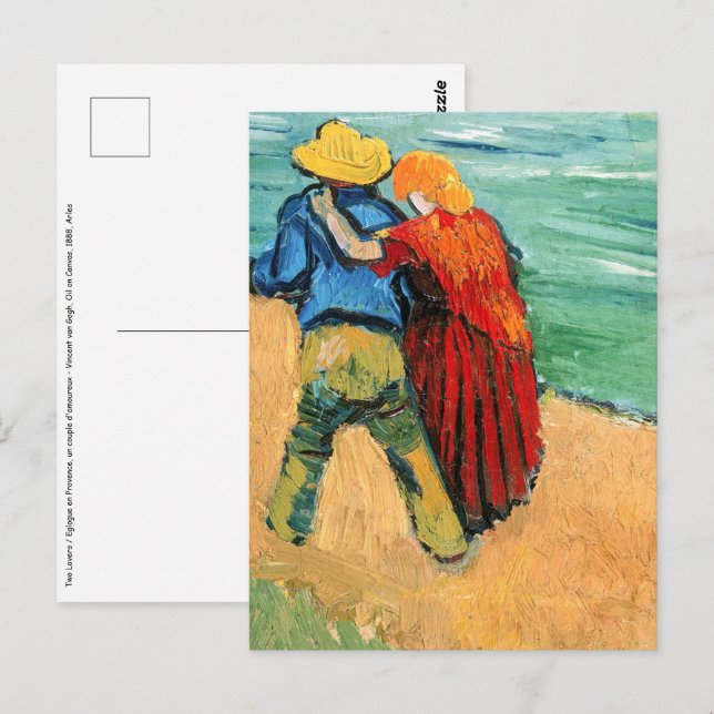 Cartão Postal Vincent van Gogh - Dois Amantes (Frente/Verso)