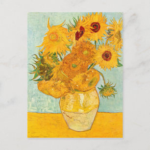 Cartão Postal Vincent Van Gogh Doze Girassóis em um Vaso Arte