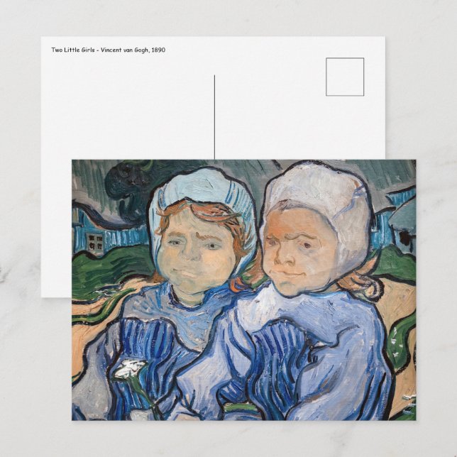 Cartão Postal Vincent van Gogh - Duas Meninas (Frente/Verso)
