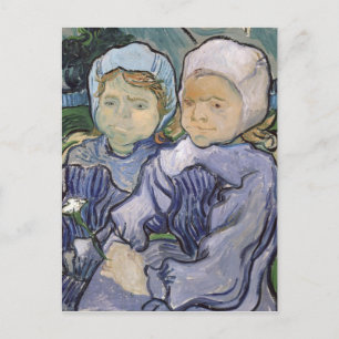 Cartão Postal Vincent van Gogh duas meninas, 1890