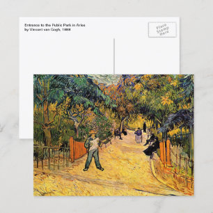 Cartão Postal Vincent van Gogh - Entrada no Parque Público, Arle