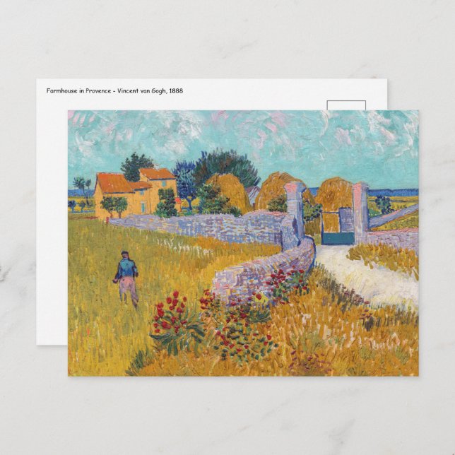 Cartão Postal Vincent van Gogh - Farmhouse in Provence (Frente/Verso)