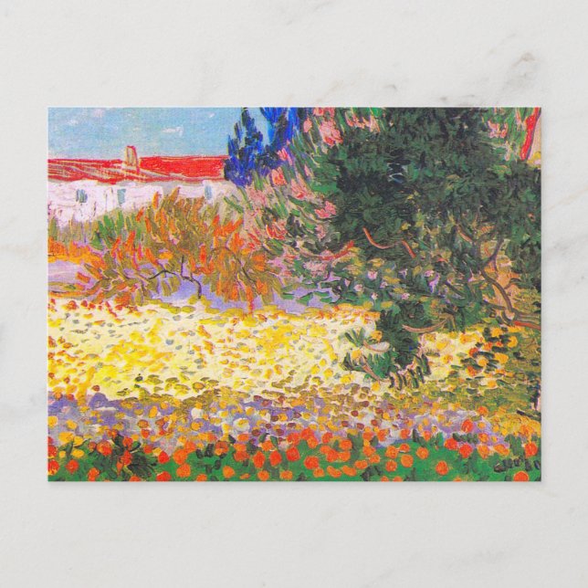 Cartão Postal Vincent Van Gogh Flor Garden (Frente)