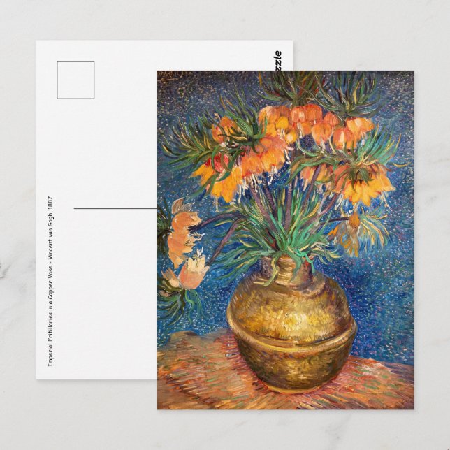 Cartão Postal Vincent van Gogh - Fritillaries Imperiais (Frente/Verso)