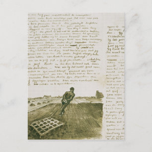 Cartão Postal Vincent van Gogh Homem puxando uma cruz