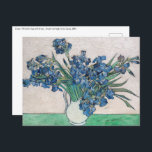 Cartão Postal Vincent van Gogh - Irrises<br><div class="desc">Irises / Vida Estática: Vase com Irises - Vincent van Gogh,  Oil on Canvas,  1890</div>
