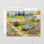 Cartão Postal Vincent van Gogh - Jardim de Arles<br><div class="desc">Jardim em Arles / Jardim Flor com Caminho / Jardin a Arles - Vincent van Gogh,  1888</div>