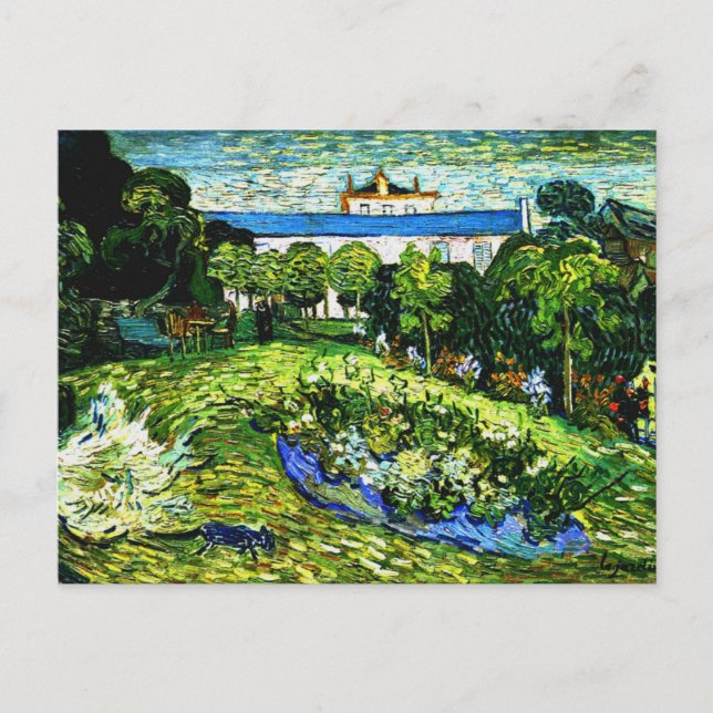 Cartão Postal Vincent van Gogh, Jardim do Daubigny, (Frente)