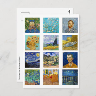 Cartão Postal Vincent Van Gogh - Mosaico de Mastercastas