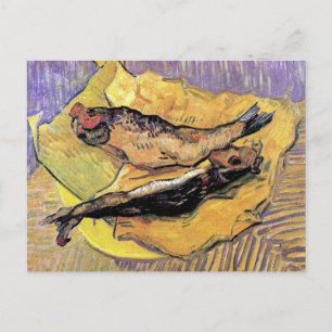 Cartão Postal Vincent Van Gogh - Natureza-Morta Bloaters Arte Fi