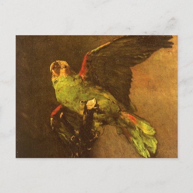 Cartão Postal Vincent van Gogh - Natureza Morta com Papagaio Ver (Frente)