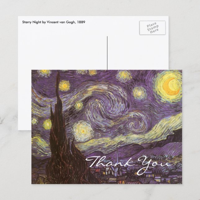 Cartão Postal Vincent van Gogh - Noite Estrelada (Frente/Verso)