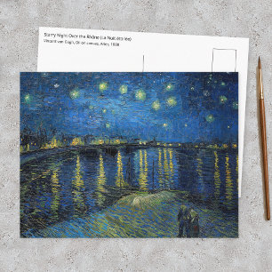 Cartão Postal Vincent van Gogh - Noite Estrelada sobre o Ródano