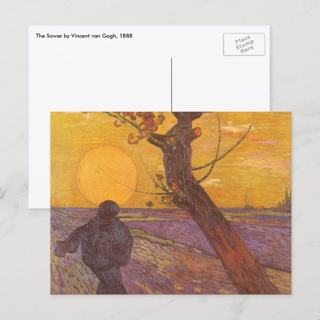 Cartão Postal Vincent van Gogh - O Semeador (Frente/Verso)