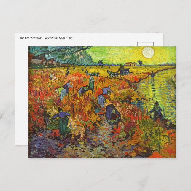 Cartão Postal Vincent van Gogh - O Vinhedo Vermelho (Frente/Verso)