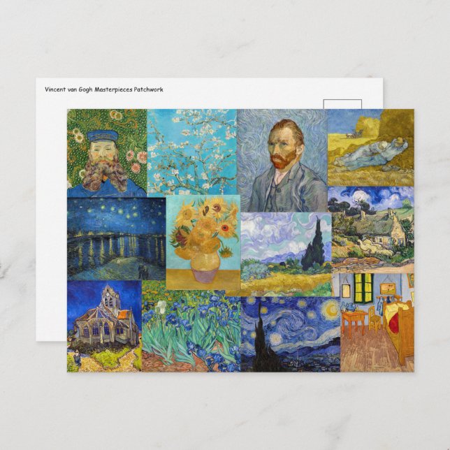 Cartão Postal Vincent Van Gogh - Obras-primas (Frente/Verso)
