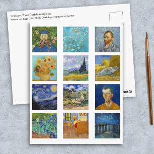 Cartão Postal Vincent Van Gogh - Obras-primas Mosaico