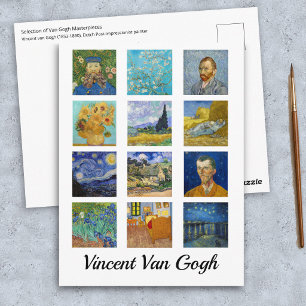 Cartão Postal Vincent Van Gogh - Obras-primas Mosaico