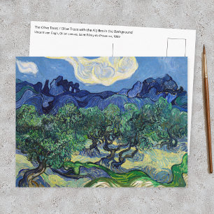 Cartão Postal Vincent van Gogh - Oliveiras com os Alpilles