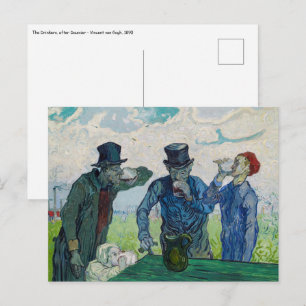 Cartão Postal Vincent van Gogh - Os Bebedores, segundo Daumier