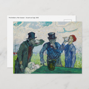 Cartão Postal Vincent van Gogh - Os Bebidas, depois de Daumier