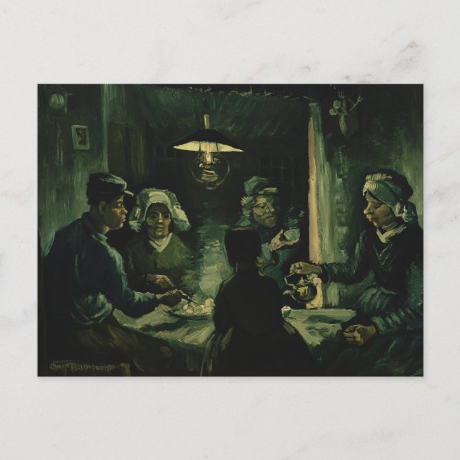 Cartão Postal Vincent van Gogh - Os Comedores De Batata (Frente)
