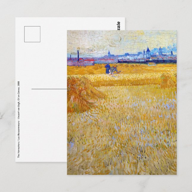 Cartão Postal Vincent van Gogh - Os Harvesters (Frente/Verso)