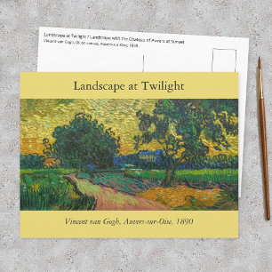 Cartão Postal Vincent van Gogh - Paisagem ao Crepúsculo
