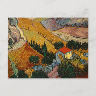 Cartão Postal Vincent van Gogh   Paisagem com House & Plowman