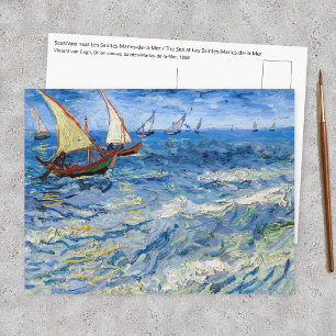 Cartão Postal Vincent van Gogh - Paisagem Marítima em Saintes-Ma