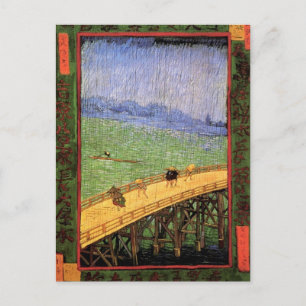 Cartão Postal Vincent Van Gogh - Ponte Na Chuva Arte Japonesa
