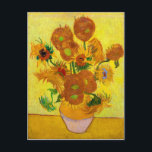 Cartão Postal Vincent Van Gogh Quinze Girassóis em Arte Vaso<br><div class="desc">Vincent Van Gogh Quinze Girassóis em Cartão-postal Vase Art</div>