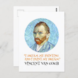 Cartão Postal Vincent Van Gogh Retrato com Citação