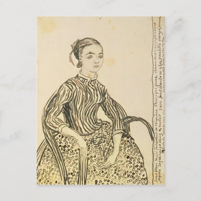 Cartão Postal Vincent van Gogh | Retrato de uma Menina, 1888 (Frente)