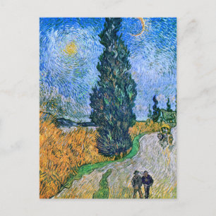 Cartão Postal Vincent van Gogh Road com a Cypress Painting