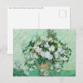 Cartão Postal Vincent van Gogh - Rosas