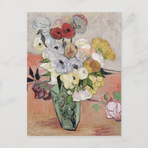 Cartão Postal Vincent van Gogh   Rosas e anêmonas, 1890