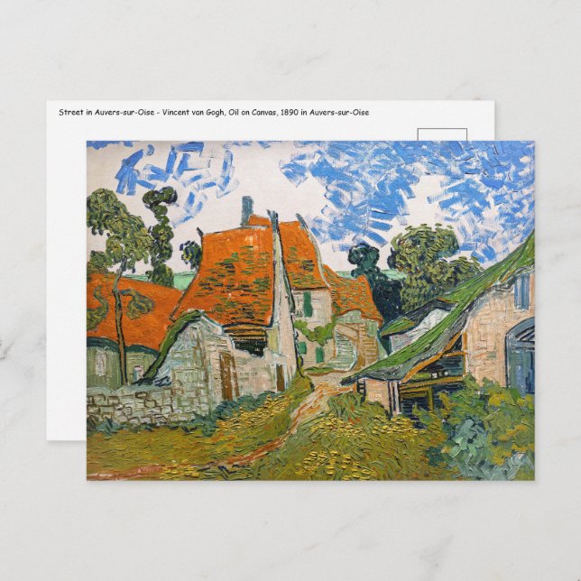 Cartão Postal Vincent van Gogh - Rua Auvers-sur-Oise (Frente/Verso)