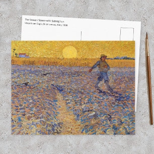 Cartão Postal Vincent van Gogh - Semeador com Sol Poente