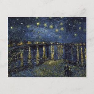 Cartão Postal Vincent van Gogh Starry Night sobre o Rhone