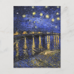 Cartão Postal Vincent Van Gogh Starry Night Sobre O Ródano