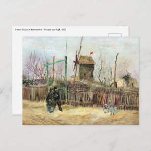 Cartão Postal Vincent van Gogh - Street Scene em Montmartre